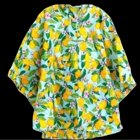 Vera Bradley Jackets & Blazers - Vera Bradley Lemon Grove Rain Poncho Foldable Pocket Wrist Large-Extra Large NWT